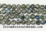 CKJ490 15.5 inches 11mm flat round natural k2 jasper beads