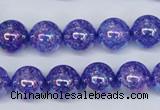 CKQ102 15.5 inches 8mm round AB-color dyed crackle quartz beads