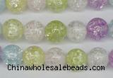 CKQ23 15.5 inches 10mm round dyed crackle quartz beads wholesale