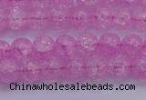 CKQ301 15.5 inches 6mm round dyed crackle quartz beads wholesale