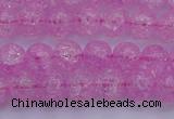 CKQ302 15.5 inches 8mm round dyed crackle quartz beads wholesale