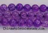 CKQ308 15.5 inches 6mm round dyed crackle quartz beads wholesale