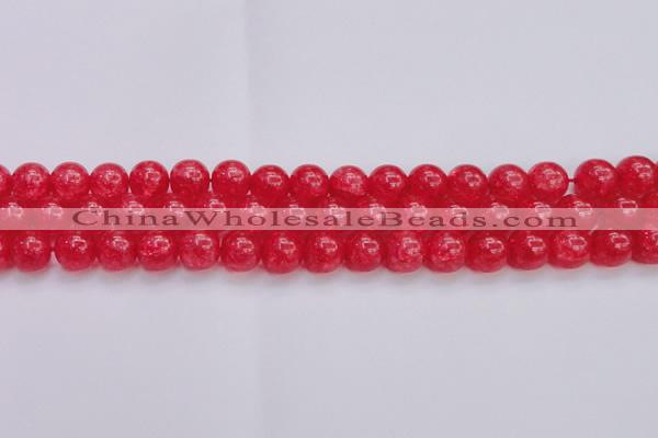 CKQ319 15.5 inches 14mm round dyed crackle quartz beads wholesale