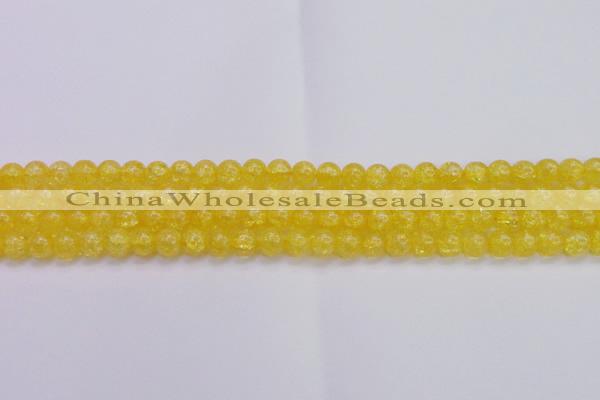 CKQ323 15.5 inches 8mm round dyed crackle quartz beads wholesale