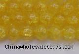 CKQ324 15.5 inches 10mm round dyed crackle quartz beads wholesale