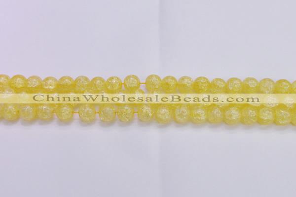 CKQ325 15.5 inches 12mm round dyed crackle quartz beads wholesale