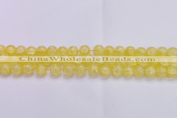 CKQ326 15.5 inches 14mm round dyed crackle quartz beads wholesale
