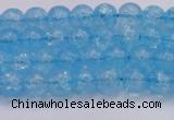 CKQ329 15.5 inches 6mm round dyed crackle quartz beads wholesale