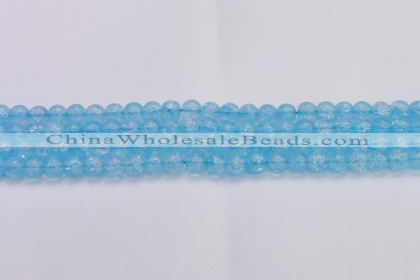 CKQ331 15.5 inches 10mm round dyed crackle quartz beads wholesale