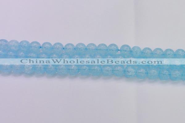 CKQ333 15.5 inches 14mm round dyed crackle quartz beads wholesale
