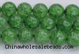 CKQ338 15.5 inches 10mm round dyed crackle quartz beads wholesale