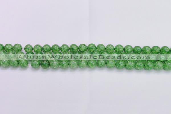 CKQ338 15.5 inches 10mm round dyed crackle quartz beads wholesale