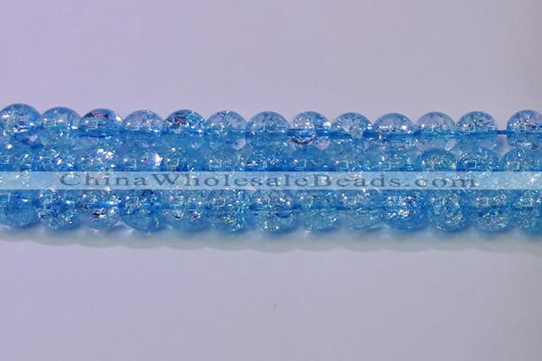 CKQ363 15.5 inches 10mm round dyed crackle quartz beads