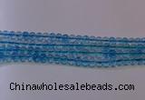 CKQ370 15.5 inches 4mm round dyed crackle quartz beads wholesale