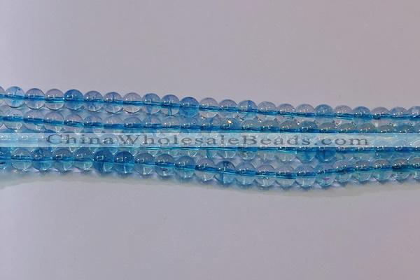 CKQ371 15.5 inches 6mm round dyed crackle quartz beads