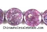 CKU04 15 inches 16mm coin purple kunzite beads wholesale