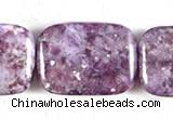 CKU11 15 inches 18*25mm rectangle purple kunzite beads wholesale