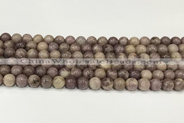 CKU341 15.5 inches 8mm round lepidolite gemstone beads wholesale