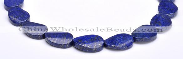 CLA31 19*25mm twisted oval deep blue dyed lapis lazuli beads