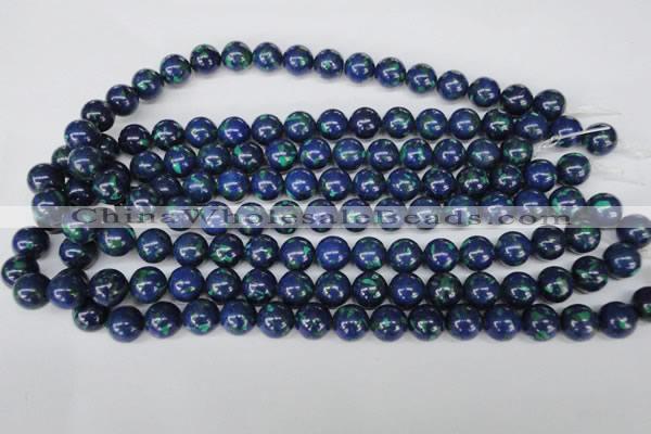 CLA403 15.5 inches 10mm round synthetic lapis lazuli beads