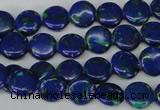 CLA410 15.5 inches 10mm flat round synthetic lapis lazuli beads