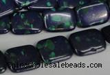 CLA428 15.5 inches 12*16mm rectangle synthetic lapis lazuli beads