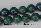 CLA482 15.5 inches 12mm round synthetic lapis lazuli beads