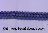 CLA65 15.5 inches 14mm round matte lapis lazuli beads