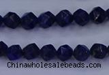 CLA81 15.5 inches 6mm faceted nuggets dyed lapis lazuli beads