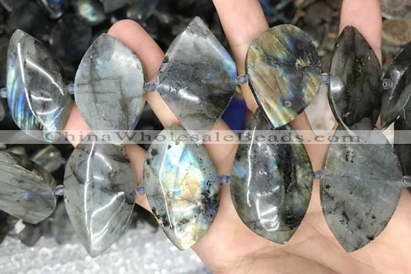 CLB1003 15.5 inches 18*35mm - 25*45mm freeform labradorite beads