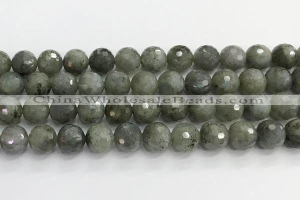 CLB1078 15.5 inches 12mm faceted round labradorite beads