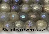 CLB1120 15 inches 6mm faceted round AB-color labradorite beads