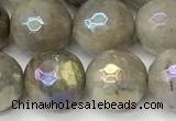 CLB1122 15 inches 10mm faceted round AB-color labradorite beads