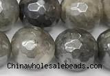CLB1128 15 inches 12mm faceted round AB-color labradorite beads