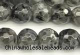 CLB1130 15 inches 6mm faceted round black labradorite beads