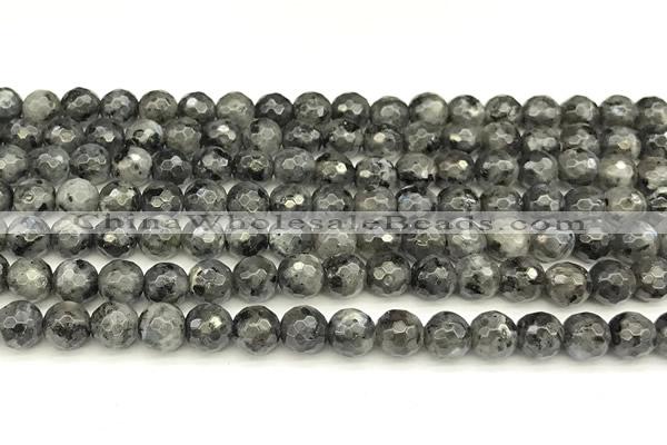 CLB1130 15 inches 6mm faceted round black labradorite beads