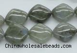 CLB118 15.5 inches 14*14mm diamond labradorite gemstone beads wholesale