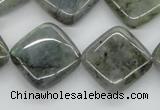 CLB120 15.5 inches 20*20mm diamond labradorite gemstone beads wholesale