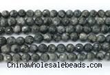 CLB1211 15.5 inches 6mm faceted round black labradorite gemstone beads