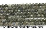 CLB1249 15 inches 6mm faceted round labradorite beads wholesale