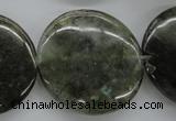 CLB139 15.5 inches 30mm flat round labradorite gemstone beads