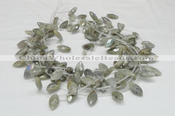 CLB15 16 inches 10*18mm faceted marquise labradorite gemstone beads