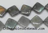 CLB153 15.5 inches 10*10mm diamond labradorite gemstone beads