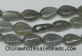 CLB156 15.5 inches 8*12mm flat teardrop labradorite gemstone beads