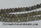 CLB178 15.5 inches 4*6mm faceted rondelle labradorite beads