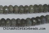 CLB180 15.5 inches 6*10mm faceted rondelle labradorite beads