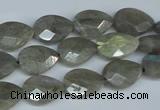 CLB184 15.5 inches 10*14mm faceted flat teardrop labradorite beads