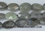 CLB187 15.5 inches 10*14mm faceted oval labradorite beads