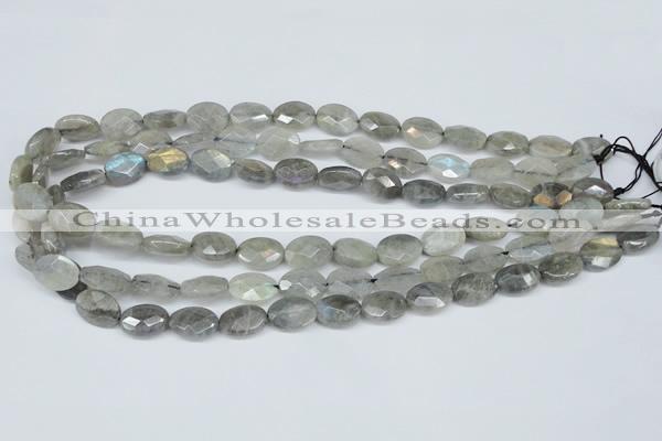 CLB187 15.5 inches 10*14mm faceted oval labradorite beads