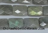 CLB197 15.5 inches 13*18mm faceted rectangle labradorite beads